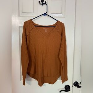 Waffle Knit Long Sleeve Shirt